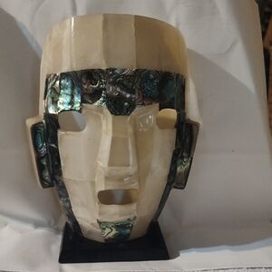 Elegant Cream and Black Decorative Mask